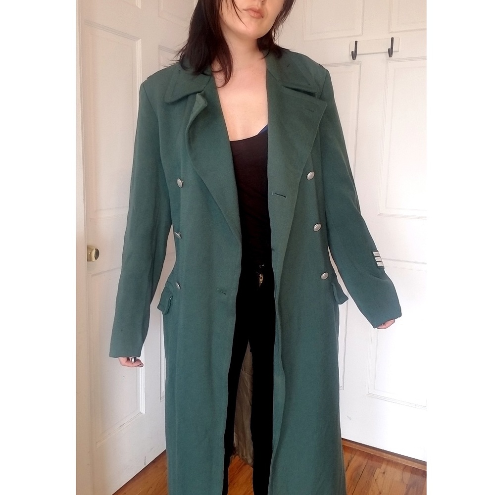 Mid-Century European Army Trenchcoat - Picture 2 of 8